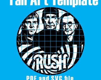 Rush Vinyl Record Style SVG File: Rock Band Laser Cut Design (Digital Download
