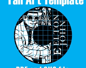 Elton John - Vinyl Cutout Template
