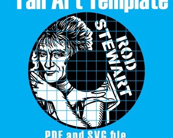 Rod Stewart Vinyl Record SVG: Laser Cut Template for Cricut, Glowforge (Digital Download)