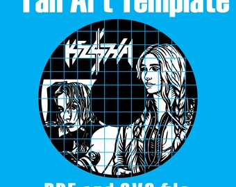 Kesha -  Fan Art -  Vinyl Record Cutout Template