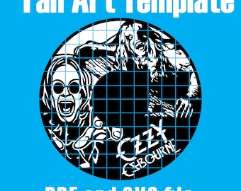 Ozzy  Osbourne-  Fan Art -  Vinyl Record Cutout Template