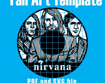 Nirvana Vinyl Record SVG Template: Cricut, Glowforge, LightBurn (Digital Download)