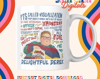 Heerlijke Derek Funny TV Show Quotes, sublimatie clipart, png (digitale download)