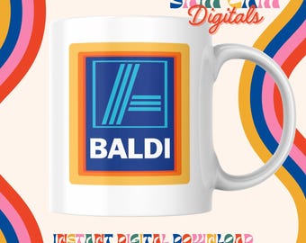 Baldi Mug Art, grappige sublimatie-clipart (digitale download)