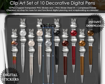 Boss Lady Decorative Digital Pen PNG-klistermärken: Planner Clipart (GoodNotes-fil)