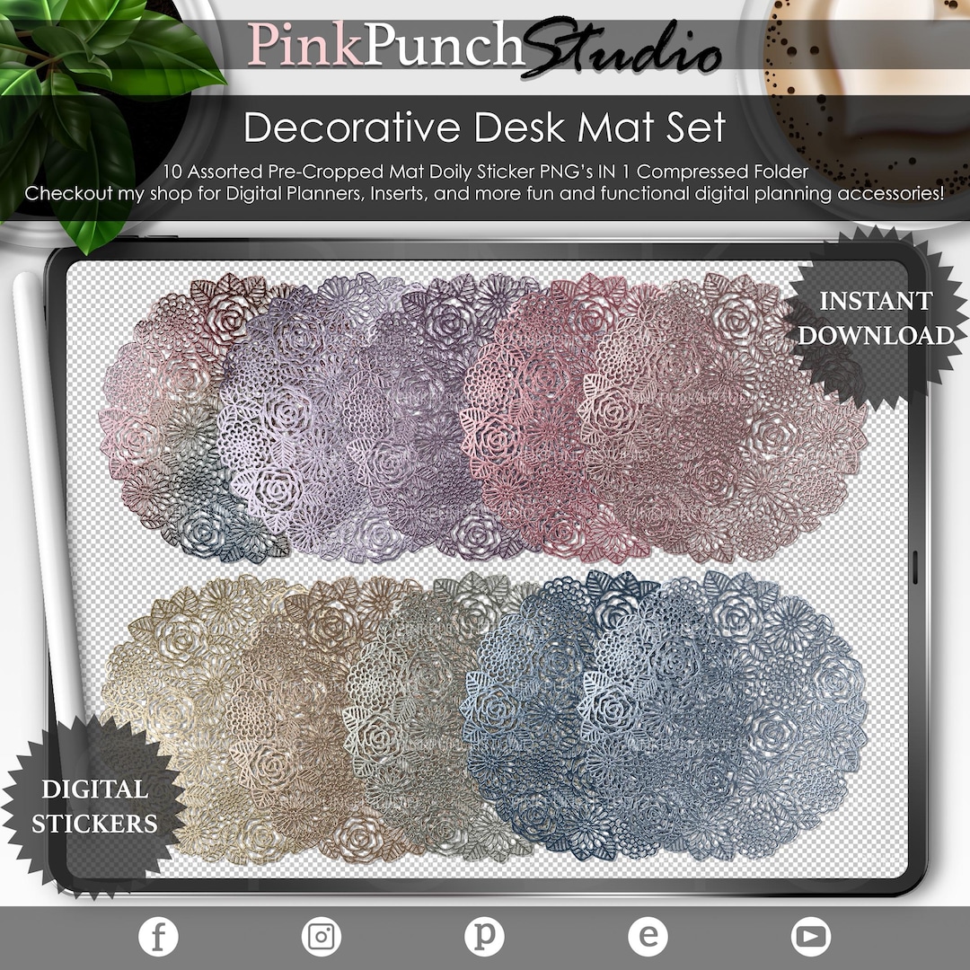 Mat Sticker Falling for You Desk Mat Digital Stickers: Pre-cropped Pngs for ...
