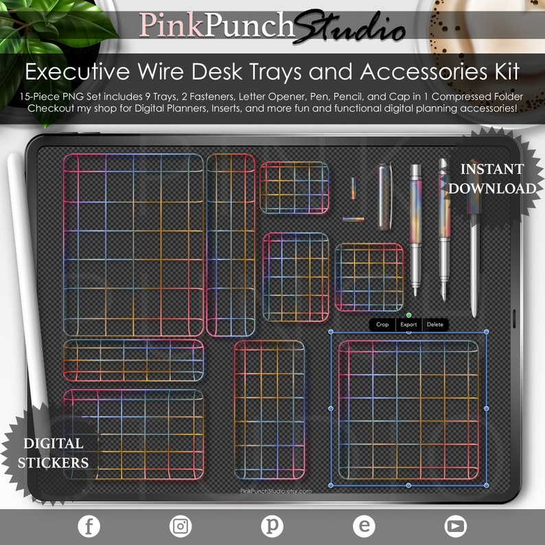 Sweethearts Wire Executive Desk Trays and Accessories Set Etsy