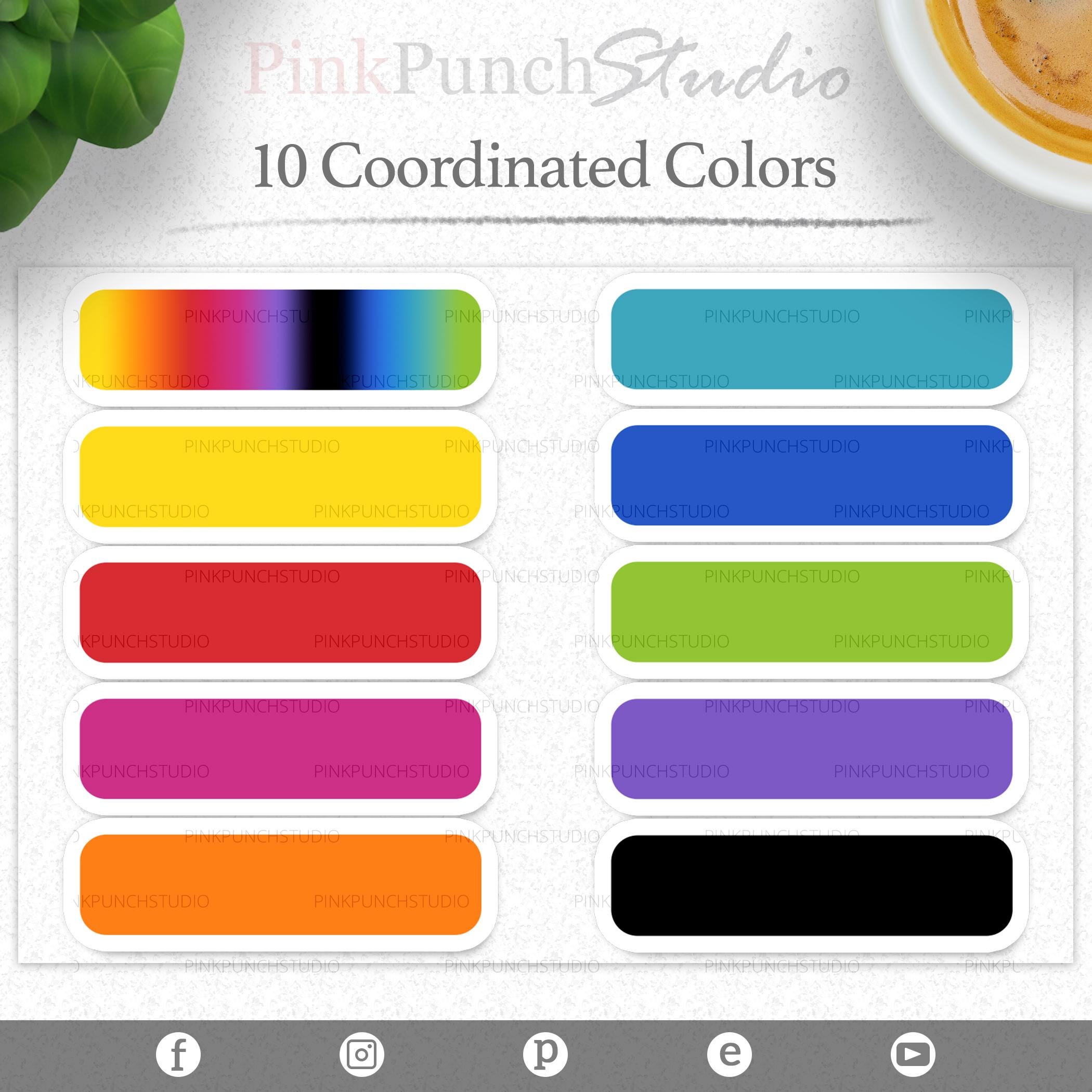 Wth Sticker WTH WTF Color Swatch Stickers | 52 Digital Color Swatches | Reusable ...