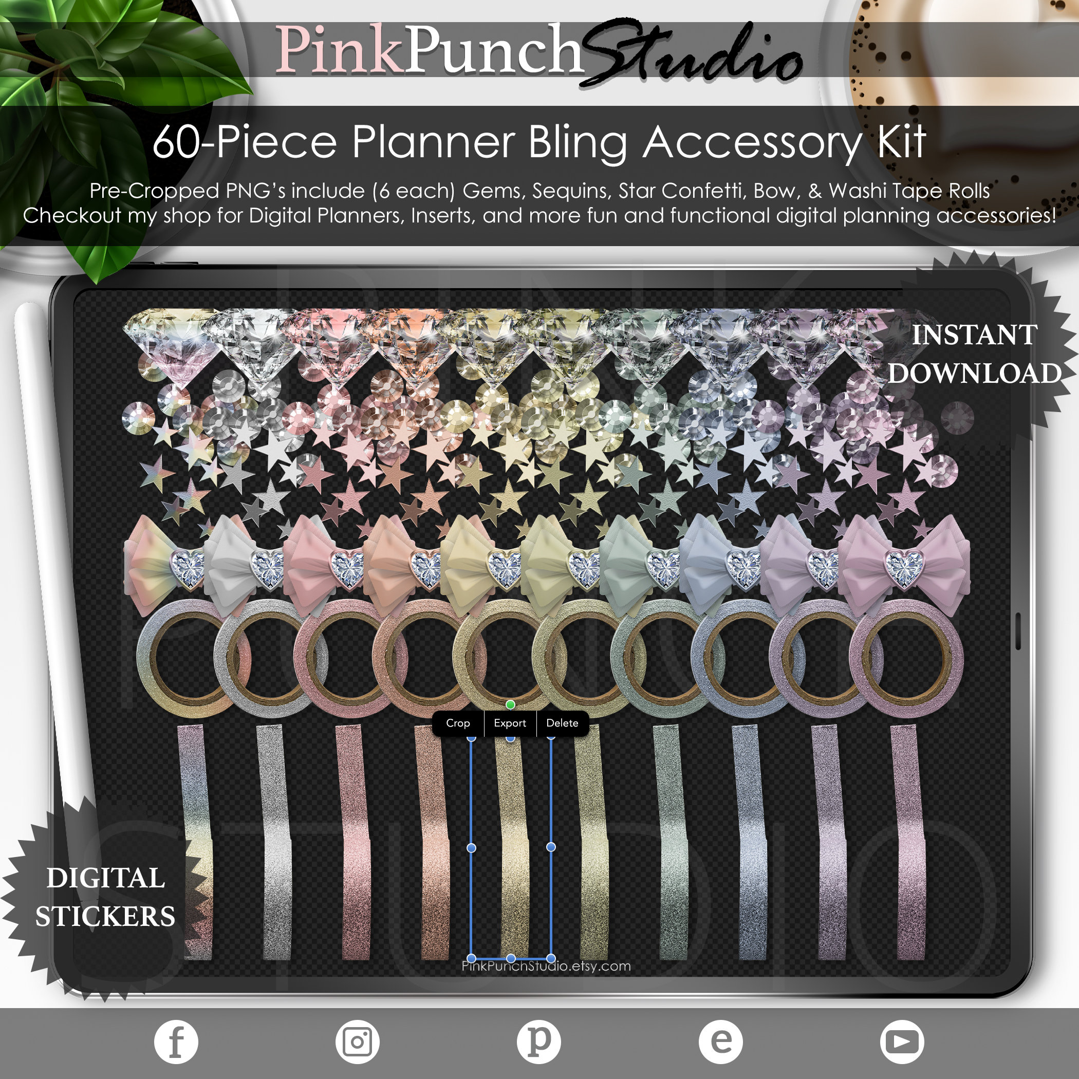 Muted Pastel Planner Bling Accessory Kit Digital Planner PNG Stickers  Planning Top View Desk Mockup Scrapbooking Clipart Scene Goodnotes -   Norway