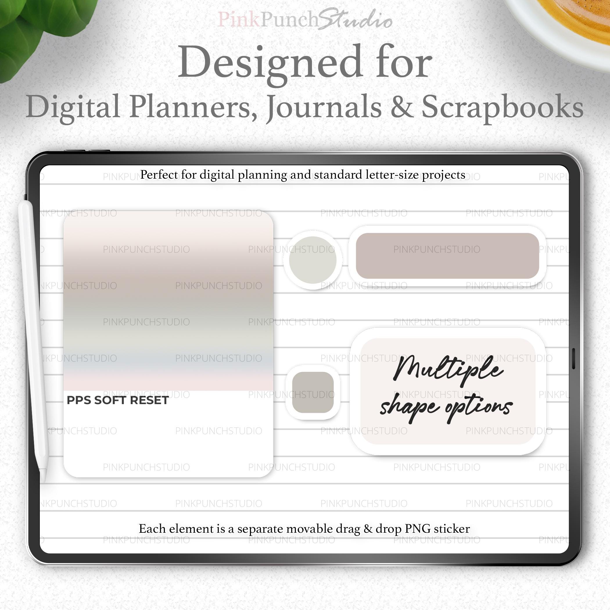 Normal Swach Sticker Soft Reset Color Swatch Stickers | Neutral Planner Stickers | 52 PNG ...