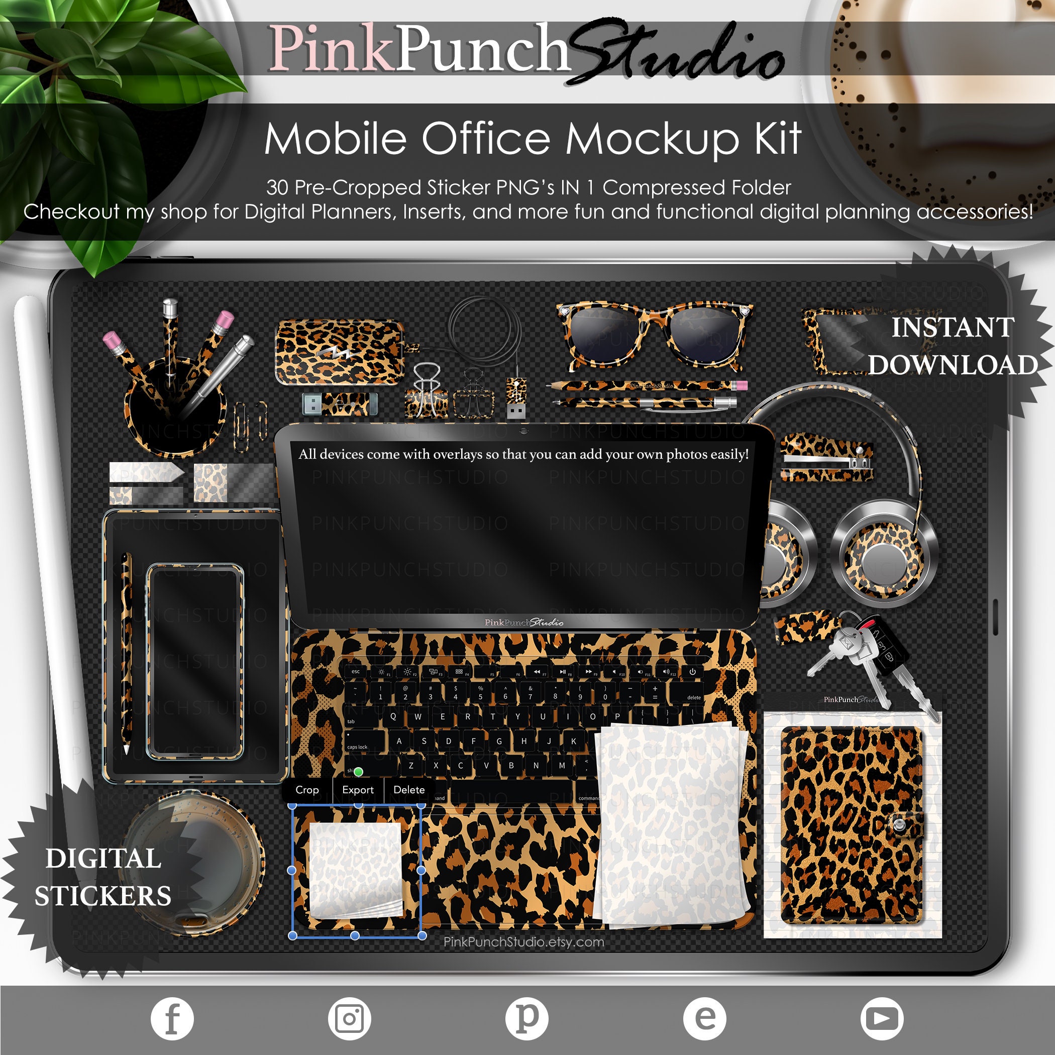 Leopard Stickers for Planner Decoration