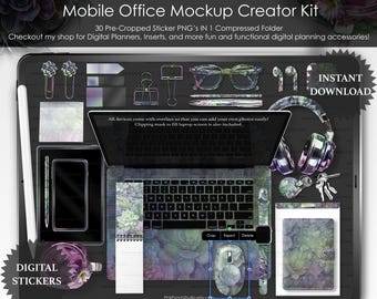 Digitala klistermärken med saftiga blommor: Sassy Planner & Journal Clipart (PNG-nedladdning)