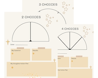 Digital Dowsing Chart Bundle - 2, 3, 4 Choice Charts - Printable Pendulum Divination Tool