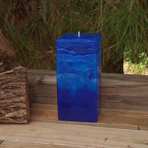 fall decorations, Easter Decorations,  deep blue sea , house warming gift, rustic candles, pIllar candle ,  spring decorations