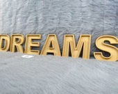 DREAMS wooden sign Fillable letters Hollow letters Wooden letters Nursery letters Fillable sweet shapes