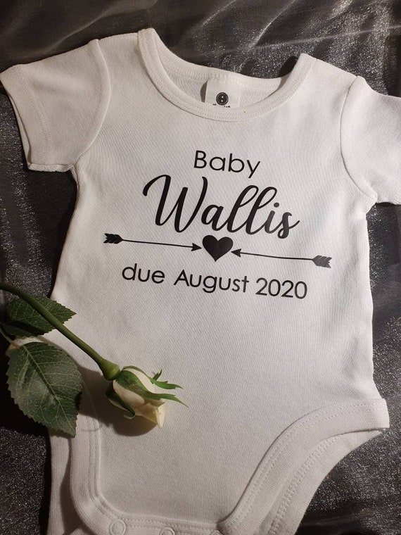 baby announcement romper