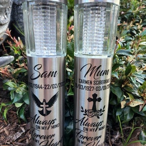 IN MEMORY Personalised Memorial Solar Garden Light