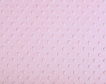 Baby Pink Cuddle Dimple Minky Fabric from Riley Blake Designs, High Quality Fabric