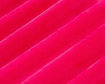Hot Pink Solid Minky Fabric by Shannon Fabrics, Solid Color Fabric by the Yard
