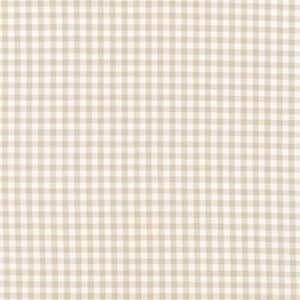Sand and Cream Plaid Cotton Fabric- Robert Kaufman Carolina Gingham 1/8''- Plaid by the Yard- Tan and Off White Gingham Quilting Fabric