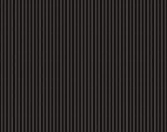 Black Stripe Fabric | 1/8 Tonal Stripe Black | Riley Blake Cotton Yardage | Narrow Stripe Quilting Fabric | Quilting Cotton Stripe Cotton
