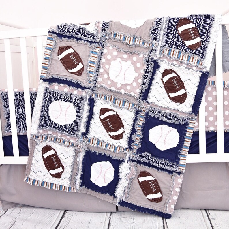 Sports Rag Quilt Kit Baby Quilt Kit Baby Shower Gift Etsy
