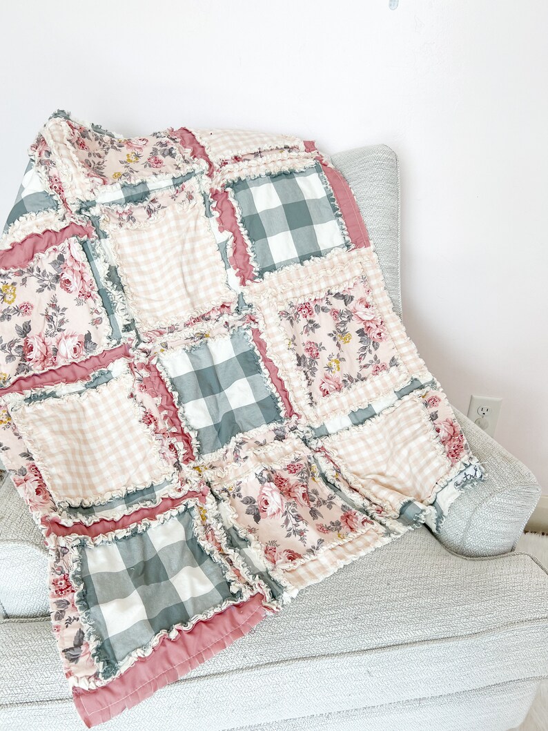 Rag Quilt Kit Baby Girl Quilt Kit Baby Shower Gift Vintage Etsy