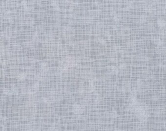Silver Hashtag Cotton Fabric by the Yard, Metallic Gray Quilters Cotton by Robert Kaufman, Quilters Linen Steel