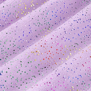 Purple Glitter Solid Minky Fabric by the Half Yard, Rainbow Glitter Cuddle Minky Faux Fur Fabric image 1