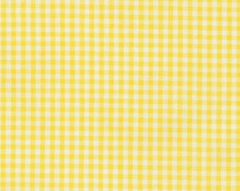 Yellow Gingham Quilting Cotton Fabric by the Yard, Robert Kaufman 1/8 Inch Plaid