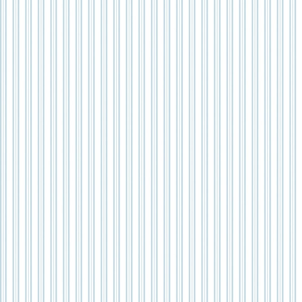White and Light Blue Ticking Stripe Fabric by the Yard, Baby Blue Striped Cotton Fabric, Simply Country Stripes White Quilting Yardage