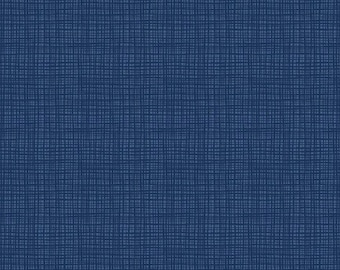 Navy Blue Fabric by the Yard | Quilter Cotton Yardage | Navy Cotton Fabric for Bags | Navy Tone on Tone Print | Many Sizes (Navy Texture)
