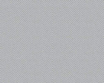 Gray Herringbone Cotton Fabric by the Yard, Riley Blake Designs All About Plaids