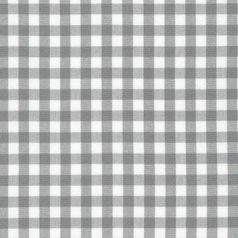 Gray And White Plaid Cotton Fabric By The Yard Robert Kaufman Etsy