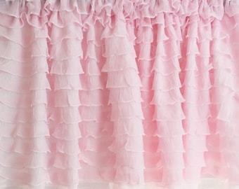 Light Baby Pink 1" Ruffle Fabric - Knit Fabric - Extra Stretchy - Perfect for Home Decor and Apparel