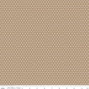 Tan and Cream Tiny Print Fabric by the Yard | Riley Blake Designs Home Town Dansie Brown Sugar | Geometric Material