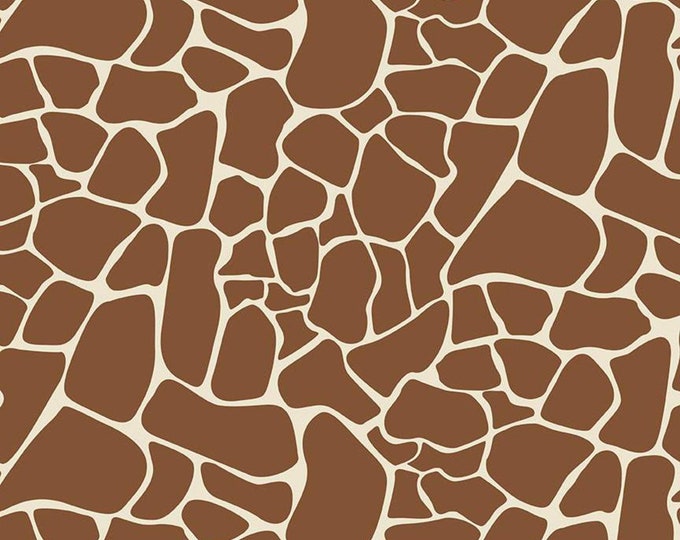 Giraffe Print Cotton Fabric by the Yard, Riley Blake Designs, on Safari