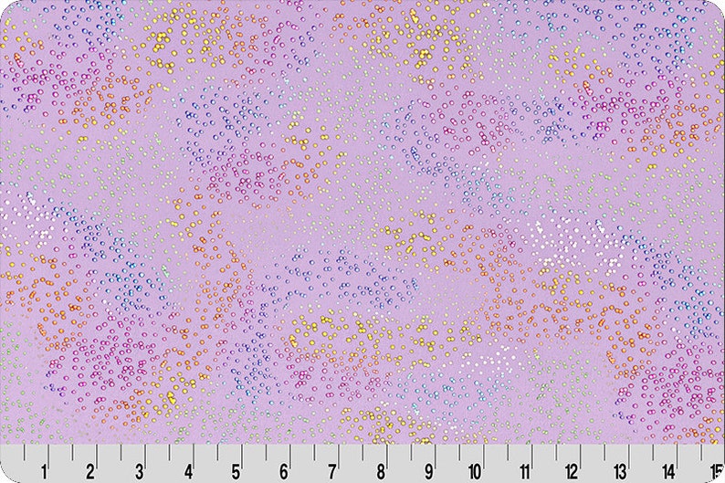 Purple Glitter Solid Minky Fabric by the Half Yard, Rainbow Glitter Cuddle Minky Faux Fur Fabric image 2