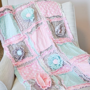Baby Quilt Kits for Baby Girl Quilt, Rag Quilt Kit