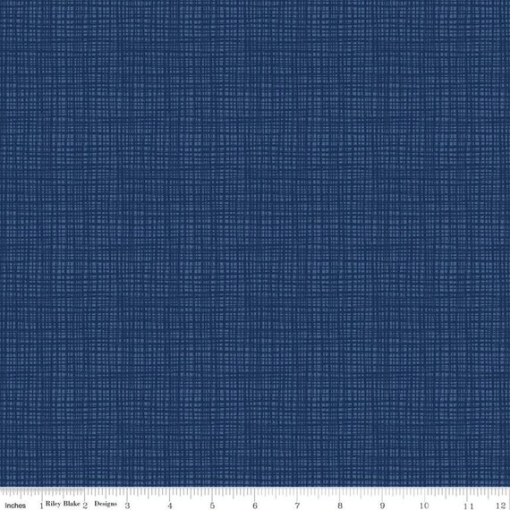 Navy Blue Texture Cotton Quilting Fabric by the Yard Riley Etsy