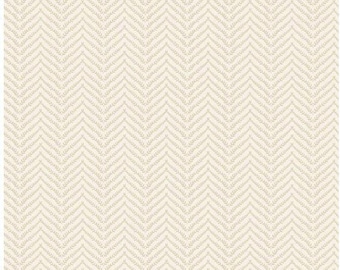 Cream Herringbone Cotton Quilting Fabric by the Yard | Riley Blake Designs | Let's Wander Prairie Grass Cream