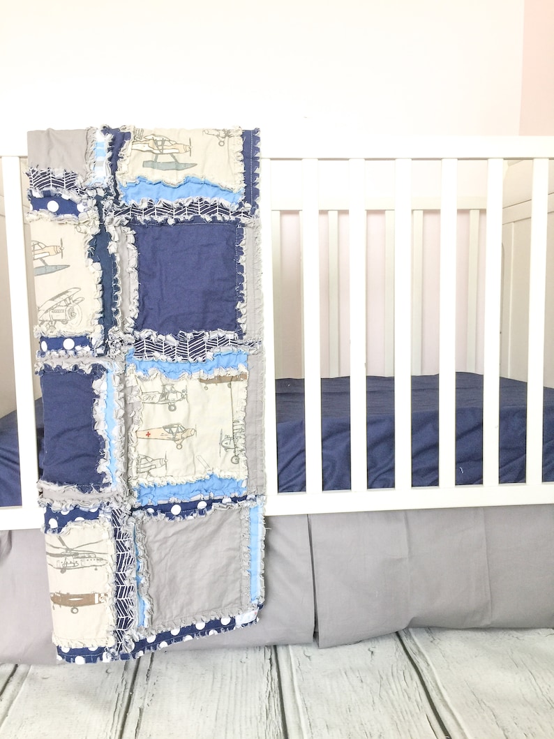 Airplane Rag Quilt Kit Baby Quilt Kit Baby Shower Gift Etsy