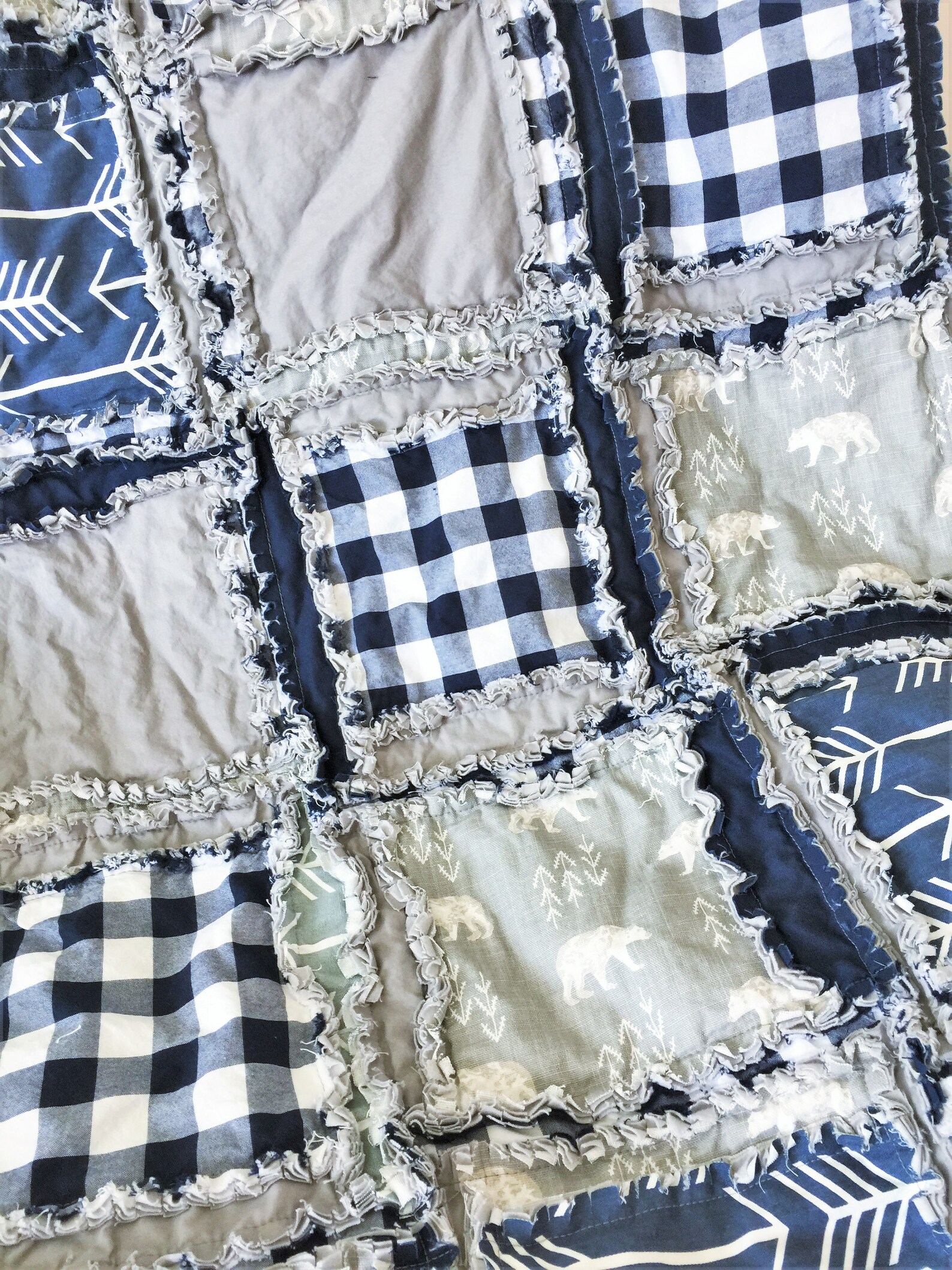 Bear Rag Quilt Kit Baby Quilt Kit Baby Shower Gift Etsy
