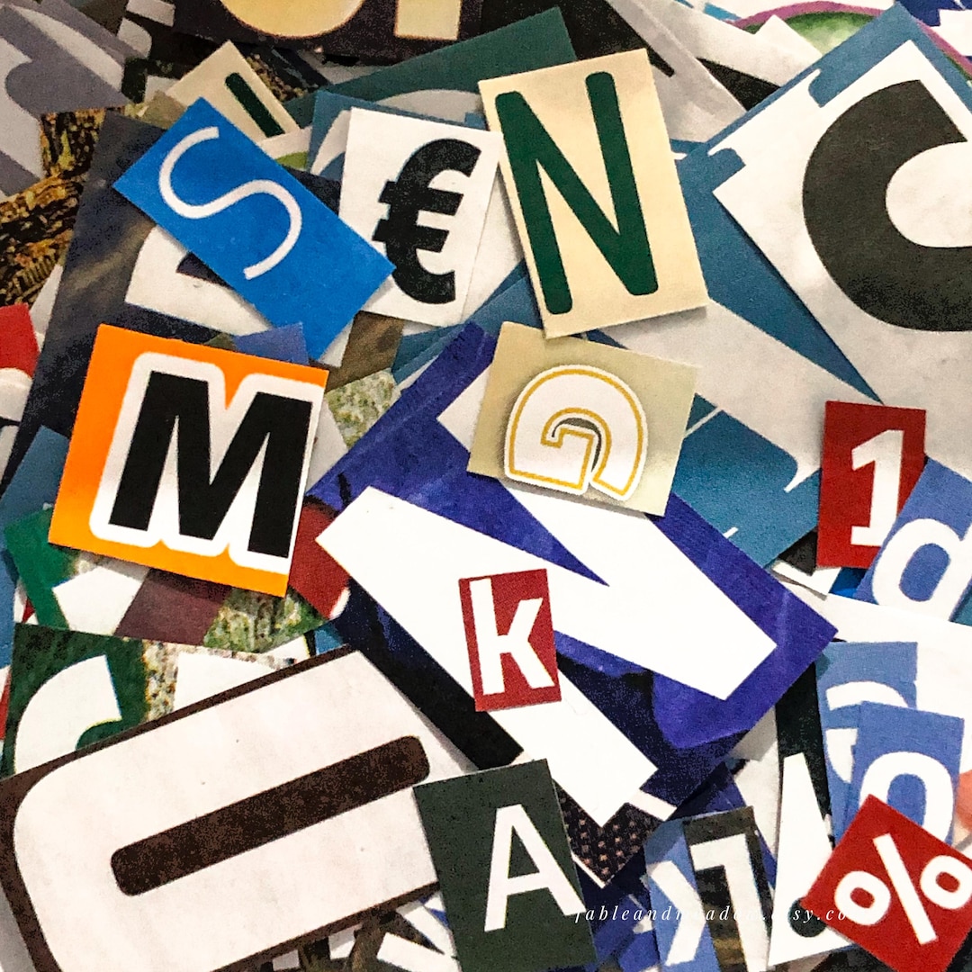 Ransom Cutouts, Collages, Card Making, Individually Hand Cut, Junk ...