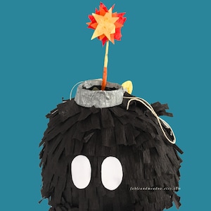Bob-omb Mario Pinata Party Smashers Pinata, Birthday Party, Engagement Celebration, Bomb Pinata, Cute Piñatas, Handmade Made-to-Order