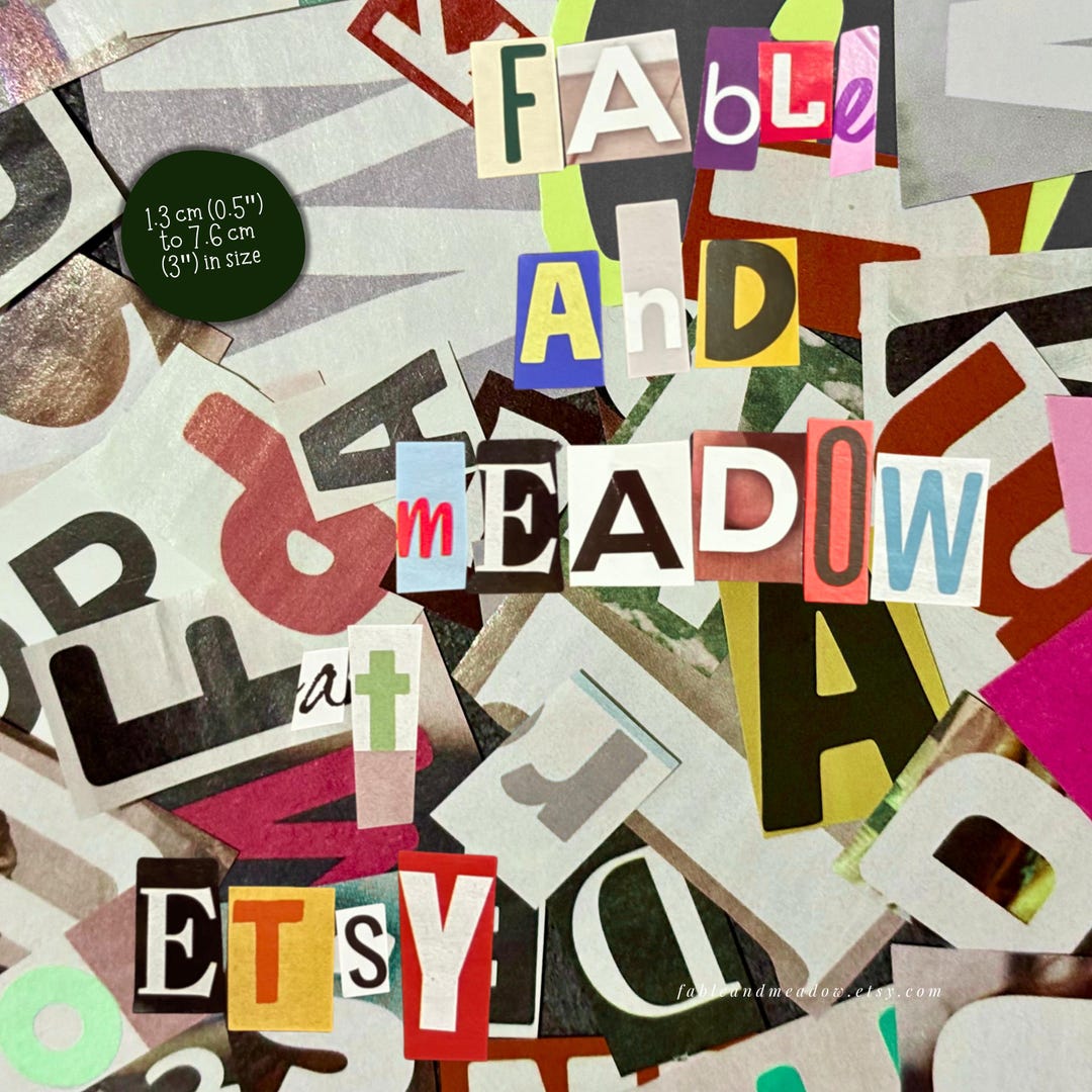 Individually Handcut Ransom Letters: Mixed Media Journaling, Card ...