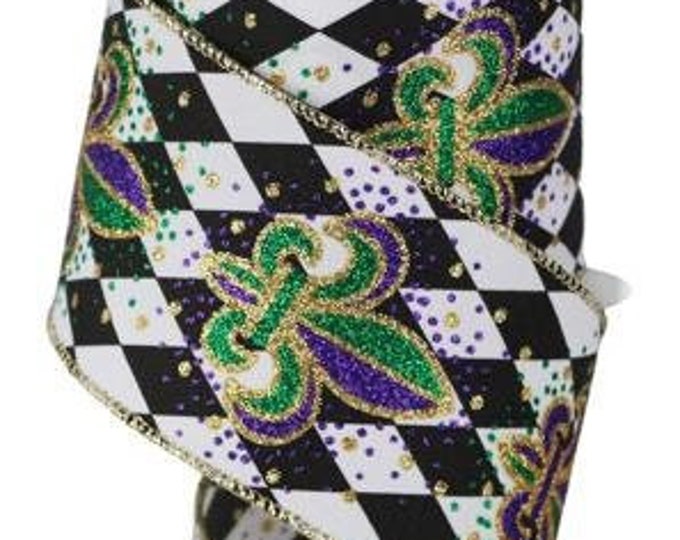 mardi gras velvet ribbon