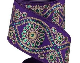 Mardi gras Ribbon Gold Purple Gold Green Mardi Gras Ribbon