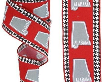 By the Yard 1" Big Al Football Alabama University Alabama Grosgrain Ribbon Lisa By the Yard 1" Big Al Football Alabama University Alabama Grosgrain Ribbon Lisa