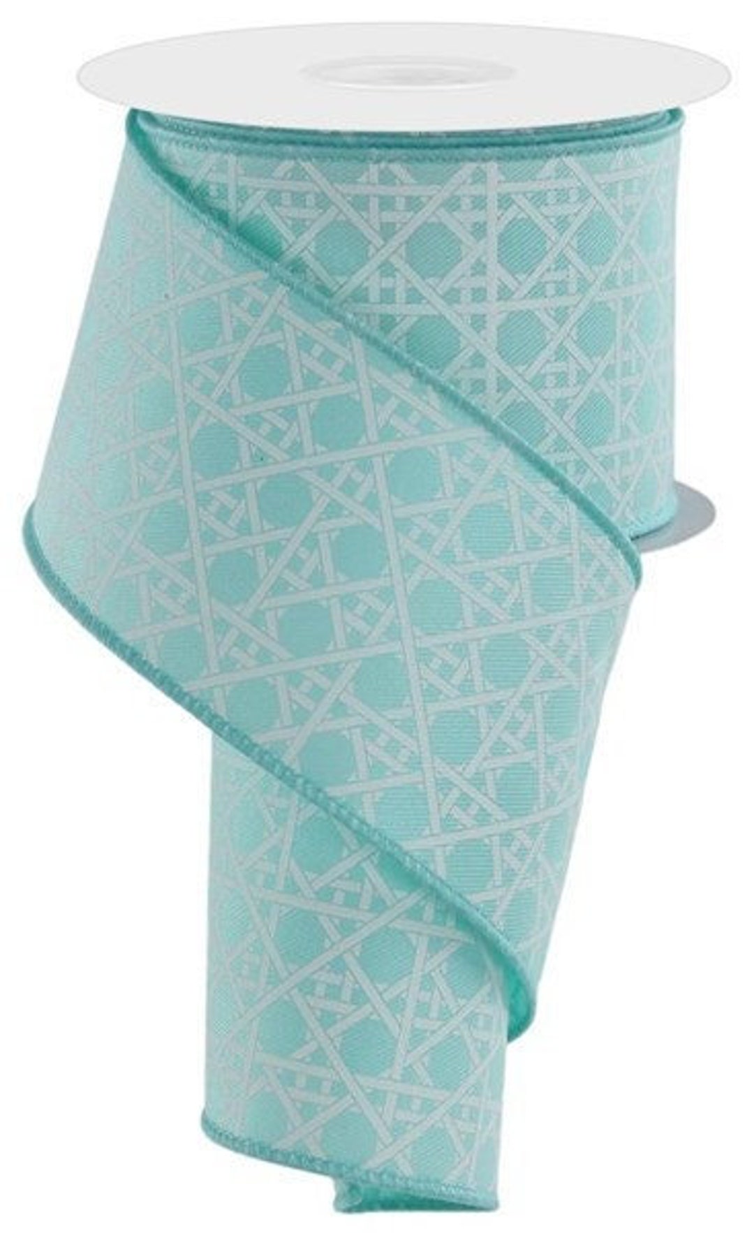 Ice Blue Basket Weave Ribbon Aqua Wired Ribbon Aqua Blue Wired Ribbon ...